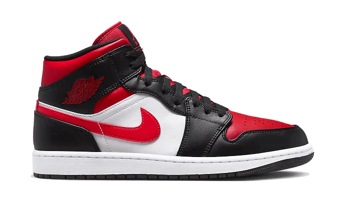 Air Jordan 1 Mid Black Fire Red